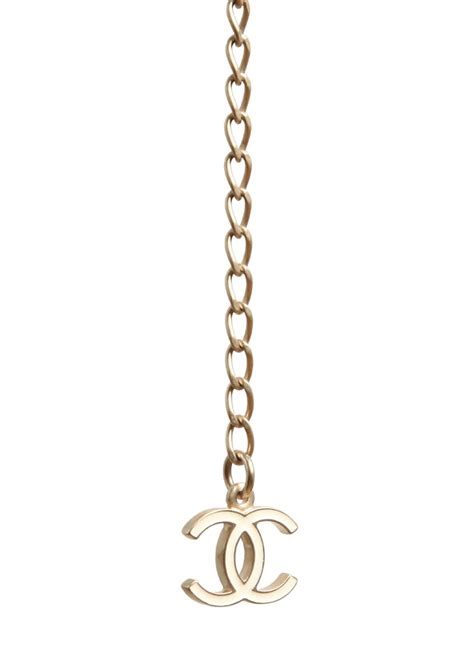 CINTO CHANEL CC Nº 5 COCO HEART CHAIN BELT PRATA .